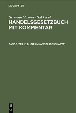 portada Buch iii (Handelsgeschäfte) (en Alemán)