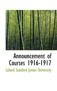 portada announcement of courses 1916-1917 (en Inglés)