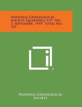portada National Genealogical Society Quarterly, V37, No. 3, September, 1949, Total No. 147 (in English)