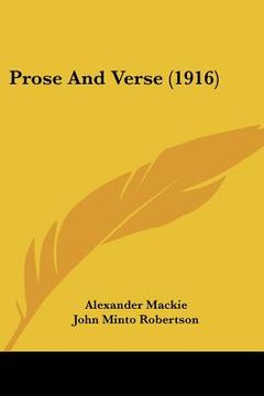 portada prose and verse (1916) (en Inglés)