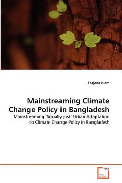 portada mainstreaming climate change policy in bangladesh (in English)