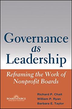 portada Governance as Leadership: Reframing the Work of Nonprofit Boards (en Inglés)