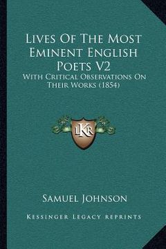 portada lives of the most eminent english poets v2: with critical observations on their works (1854) (in English)