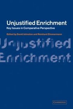 portada Unjustified Enrichment: Key Issues in Comparative Perspective (en Inglés)