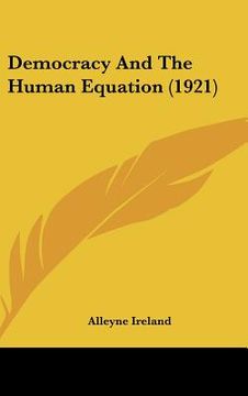 portada democracy and the human equation (1921) (en Inglés)