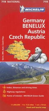 portada michelin germany, benelux, austria, czech republic road and tourist map (en Inglés)