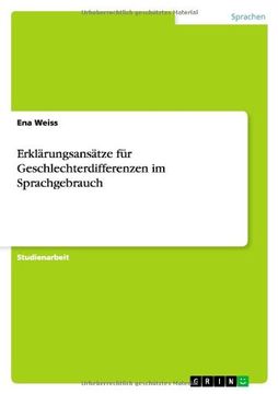 portada Erklärungsansätze für Geschlechterdifferenzen im Sprachgebrauch (German Edition)