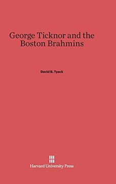 portada George Ticknor and the Boston Brahmins (in English)