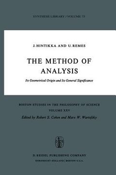 portada The Method of Analysis: Its Geometrical Origin and Its General Significance (en Inglés)