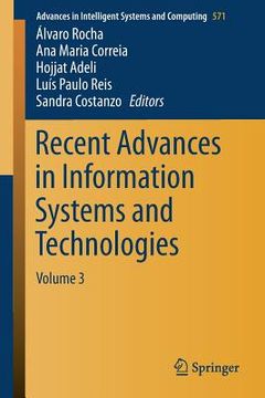portada Recent Advances in Information Systems and Technologies: Volume 3 (en Inglés)