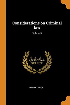 portada Considerations on Criminal Law; Volume 3 