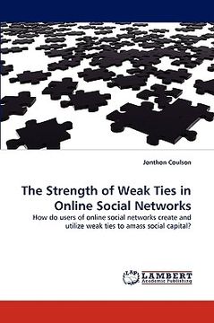 portada the strength of weak ties in online social networks (en Inglés)