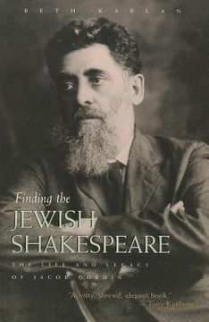 portada finding the jewish shakespeare (in English)