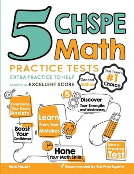 portada 5 CHSPE Math Practice Tests: Extra Practice to Help Achieve an Excellent Score (en Inglés)