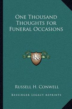 portada one thousand thoughts for funeral occasions (en Inglés)