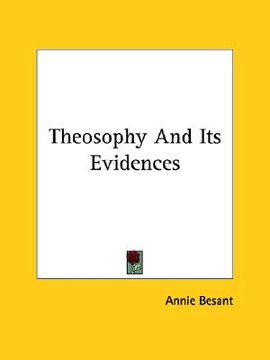 portada theosophy and its evidences (en Inglés)