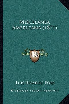 portada Miscelanea Americana (1871)