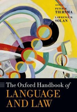 portada the oxford handbook of language and law