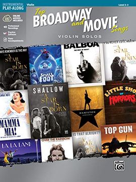 portada Top Broadway & Movie Songs Instrumental Solos: Violin Solos, Book & Online Audio/Software/PDF (en Inglés)