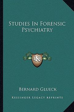 portada studies in forensic psychiatry (en Inglés)