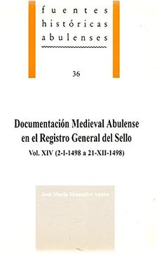 portada doc. medieval abulense reg.gral.sello xiv - 2-1-1498 a 21-12-1498/ f.h.a. nº 36