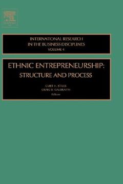 portada ethnic entrepreneurship: structure and process (en Inglés)