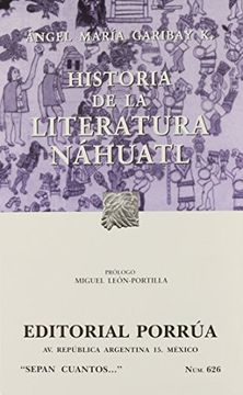 portada Historia de la Literatura Nahuatl (Sc626) (in Spanish)