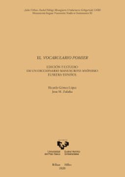 portada El Vocabulario Pomier. Edición y Estudio de un Diccionario Manuscrito Anónimo Euskera-Español