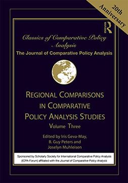 portada Regional Comparisons in Comparative Policy Analysis Studies: Volume Three (in English)