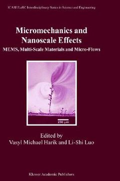 portada micromechanics and nanoscale effects: mems, multi-scale materials and micro-flows (en Inglés)