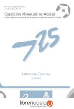 portada Literatura Española (Manuales de Acceso a Mayores de 25 Años: Curso Preparatorio de Acceso a la Universidad)
