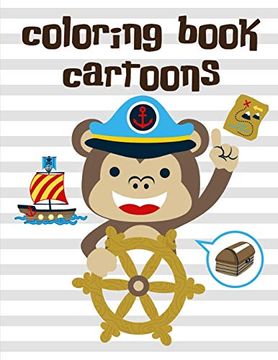 portada Coloring Book Cartoons: Mind Relaxation Everyday Tools From Pets and Wildlife Images for Adults to Relief Stress, Ages 7-9 (Sport World) 