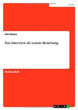 portada Das Interview als soziale Beziehung (German Edition)