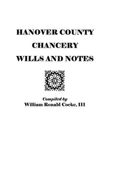 portada hanover county chancery wills and notes (en Inglés)