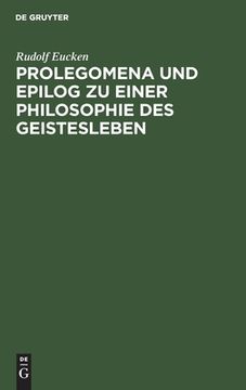 portada Prolegomena und Epilog zu Einer Philosophie des Geistesleben (German Edition) [Hardcover ] (en Alemán)