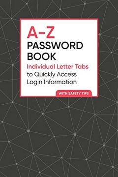 portada A-Z Password Book: Individual Letter Tabs to Quickly Access Login Information (in English)
