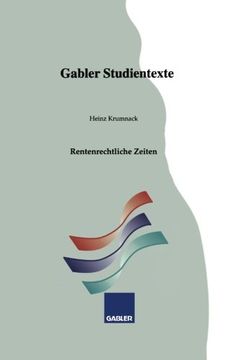 portada Rentenrechtliche Zeiten (Gabler-Studientexte) (German Edition)