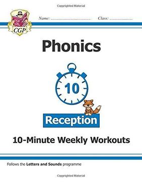 portada New English 10-Minute Weekly Workouts: Phonics - Reception (CGP Primary Phonics) (in English)