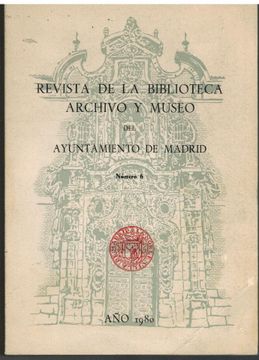 portada Revista de la Biblioteca Archivo y Museo del Ayuntamiento de Madr