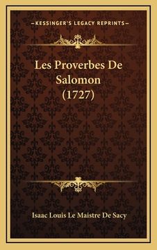 portada Les Proverbes De Salomon (1727) (en Francés)