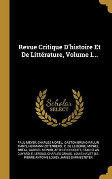 portada Revue Critique D'histoire et de Littérature, Volume 1. (en Francés)