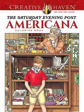 portada Creative Haven The Saturday Evening Post Americana Coloring Book (Adult Coloring) (en Inglés)