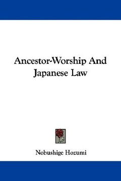 portada ancestor-worship and japanese law (in English)