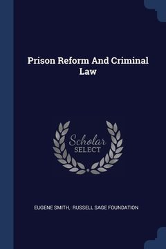 portada Prison Reform And Criminal Law