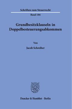 portada Grundbesitzklauseln in Doppelbesteuerungsabkommen (en Alemán)