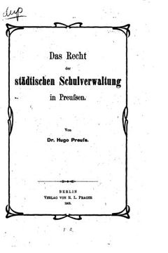 portada Das Recht der städtischen Schulverwaltung in Preussen (German Edition)