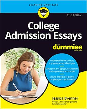 portada College Admission Essays for Dummies (en Inglés)
