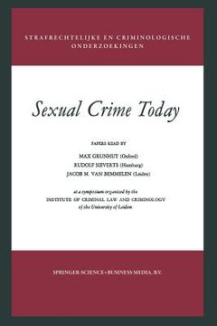 portada Sexual Crime Today (en Inglés)