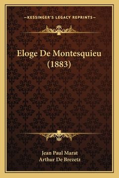 portada Eloge De Montesquieu (1883) (in French)