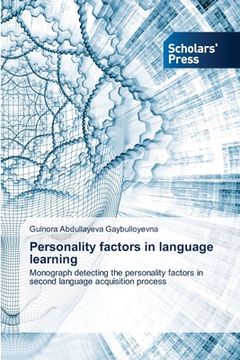 portada Personality factors in language learning (en Inglés)